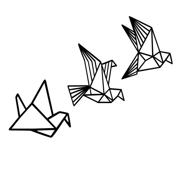 Wallity Oragami Accesorio de Pared de Madera Decorativa Negro Pack de 3 Wallity Oragami Accesorio de Pared de Madera Decorativa Negro Pack de 3